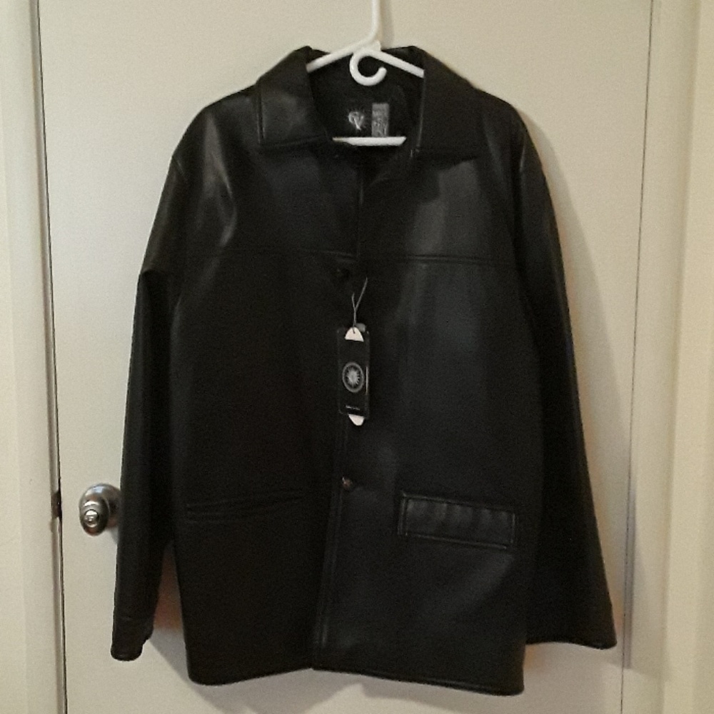 Men's leather coat